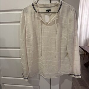 Talbots Women's White Blouse M